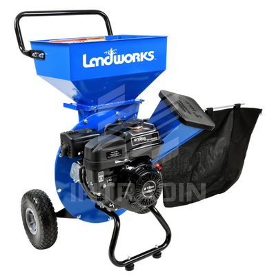 Rotor 13HP Wood Chipper Shredder ใบมีดสองด้านพร้อมรางระบายน้ำแบบปรับได้